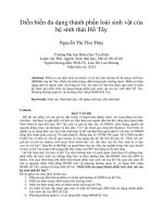 Diễn biến đa dạng thành phần loài sinh vật của hệ sinh thái hồ tây