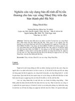 Nghiên cứu xây dựng bản đồ tính dễ bị tổn thương cho lưu vực sông nhuệ đáy trên địa bàn thành phố hà nội