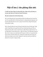 Tài liệu Một số lưu ý cho phòng tắm nhỏ docx