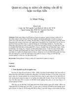 Quản trị công ty niêm yết những vấn đề lý luận và thực tiễn
