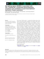 Tài liệu Báo cáo khoa học: The splicing factor ASF/SF2 is associated with TIA-1-related/ TIA-1-containing ribonucleoproteic complexes and contributes to post-transcriptional repression of gene expression doc