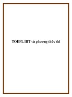 Tài liệu TOEFL IBT và phương thức thi potx