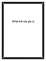 Tài liệu 10 lợi ích của gia vị docx
