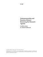 Tài liệu Entrepreneurship and Business History: Renewing the Research Agenda docx