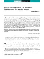 Tài liệu Human-Animal Bonds I: The Relational Significance of Companion Animals pdf