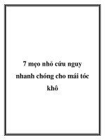 Tài liệu 7 mẹo nhỏ cứu nguy nhanh chóng cho mái tóc khô pptx