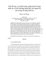 Vấn đề oan và chính sách, pháp luật tố tụng hình sự về bồi thường thiệt hại cho người bị oan trong tố tụng hình sự