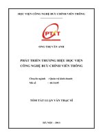 Phát triển thương hiệu học viện công nghệ bưu chính viễn thông