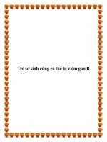 Tài liệu Trẻ sơ sinh cũng có thể bị viêm gan B pptx