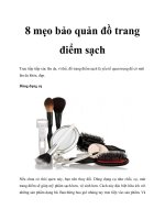 Tài liệu 8 mẹo bảo quản đồ trang điểm sạch pdf
