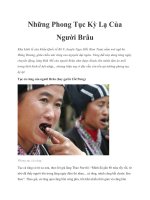 Tài liệu Những Phong Tục Kỳ Lạ Của Người Brâu pdf