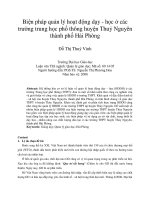 Biện pháp quản lý hoạt động dạy   học ở các trường trung học phổ thông huyện thuỷ nguyên thành phố hải phòng