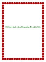 Tài liệu Bài thuốc gia truyền phòng chống đột quị tai biến docx