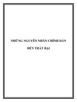 Tài liệu NHỮNG NGUYÊN NHÂN CHÍNH DẪN ĐẾN THẤT BẠI pot