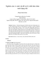 Nghiên cứu vi sinh vật để xử lý chất thải chăn nuôi dạng rắn