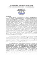 Tài liệu MEASUREMENTS OF OUTDOOR AIR POLLUTION FROM SECONDHAND SMOKE ON THE UMBC CAMPUS pdf