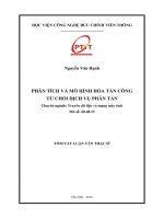 Phân tích và mô hình hóa tấn công từ chối dịch vụ phân tán