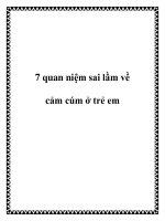 Tài liệu 7 quan niệm sai lầm về cảm cúm ở trẻ em docx