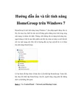 Tài liệu Hướng dẫn ẩn và tắt tính năng HomeGroup trên Windows 7 pdf