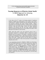 Tài liệu Focusing Resources on Effective School Health: A FRESH Approach for Achieving Education for All doc