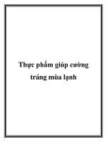 Tài liệu Thực phẩm giúp cường tráng mùa lạnh pptx