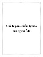 Tài liệu Ghế K’pan – niềm tự hào của người Êđê pptx