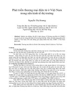 Phát triển thương mại điện tử ở việt nam trong nền kinh tế thị trường