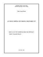 an toàn thông tin trong thuế điện tử