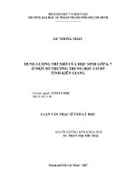 dung lượng trí nhớ của học sinh lớp 6, 7 ở một số trường trung học cơ sở tỉnh kiên giang