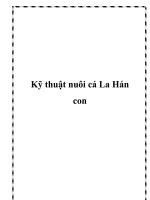 Tài liệu Kỹ thuật nuôi cá La Hán con doc