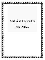 Tài liệu Một số lời khuyên khi SEO Video pdf