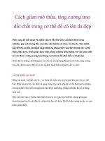 Tài liệu Cách giảm mỡ thừa, tăng cường trao đổi chất trong cơ thể để có làn da đẹp doc