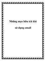 Tài liệu Những mẹo hữu ích khi sử dụng email ppt