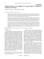 Tài liệu Personal Exposure to Air Pollution for Various Modes of Transport in Auckland, New Zealand doc