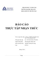 báo cáo thực tập nhận thức công ty tnhh một thành viên quản lý và xây dựng đường bộ 483