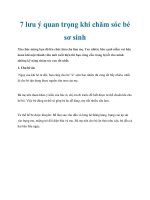 Tài liệu 7 lưu ý quan trọng khi chăm sóc bé sơ sinh docx