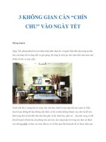 Tài liệu 3 KHÔNG GIAN CẦN “CHỈN CHU” VÀO NGÀY TẾT docx