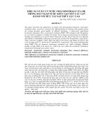 Tài liệu HIỆU SUẤT XỬ LÝ NƯỚC THẢI SINH HOẠT CỦA HỆ THỐNG ĐẤT NGẬP NƯỚC KIẾN TẠO NỀN CÁT VẬN HÀNH VỚI MỨC TẢI NẠP THỦY LỰC CAO docx