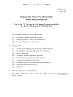 Tài liệu Ongoing and Recent Work Relevant to Sound Financial Systems doc