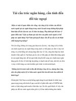 Tài liệu Tái cấu trúc ngân hàng, cần tính đến đối tác ngoại pptx