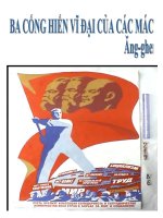 Ba cống hiến vĩ đại của Các Mac