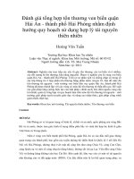 Đánh giá tổng hợp tổn thương ven biển quận hải an   thành phố hải phòng nhằm định hướng quy hoạch sử dụng hợp lý tài nguyên thiên nhiên