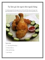 Tài liệu Tự làm gà rán ngon như ngoài hàng ppt