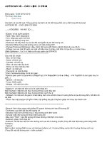 các lệnh trong autocad 3d