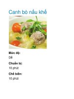 Tài liệu Canh bò nấu khế ppt