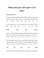 Tài liệu Những thói quen chết người về sức khỏe? docx