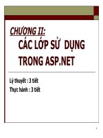 Tài liệu CHƯƠNG II: CÁC LỚP SỬ DỤNG TRONG ASP.NET doc