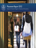 Tài liệu Placement Report 2012 Master of Science Program in Business & Economics pptx