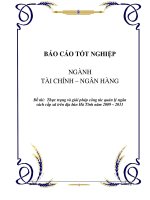 Thực trạng và giải pháp công tác quản lý ngân sách cấp xã trên địa bàn Hà Tĩnh năm 2009 – 2011