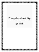Tài liệu Phong thủy cho tủ bếp gia đình ppt